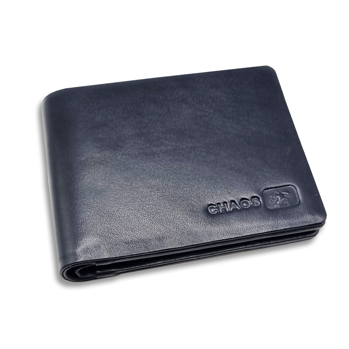 Men Grey Genuine RFID Leather Wallet - Regular Size (5 Card Slots) - Chaos