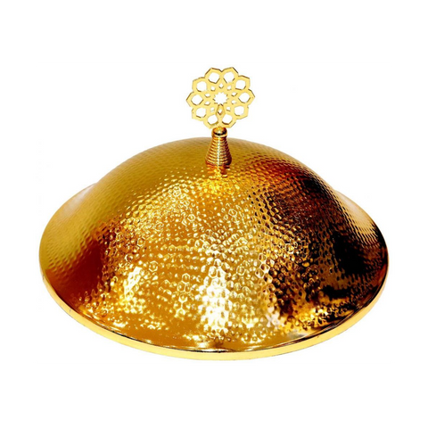 Big Brass Gold Traditional Serving Bowl Round H8.0cm x 25cm Diameter - SquareDubai