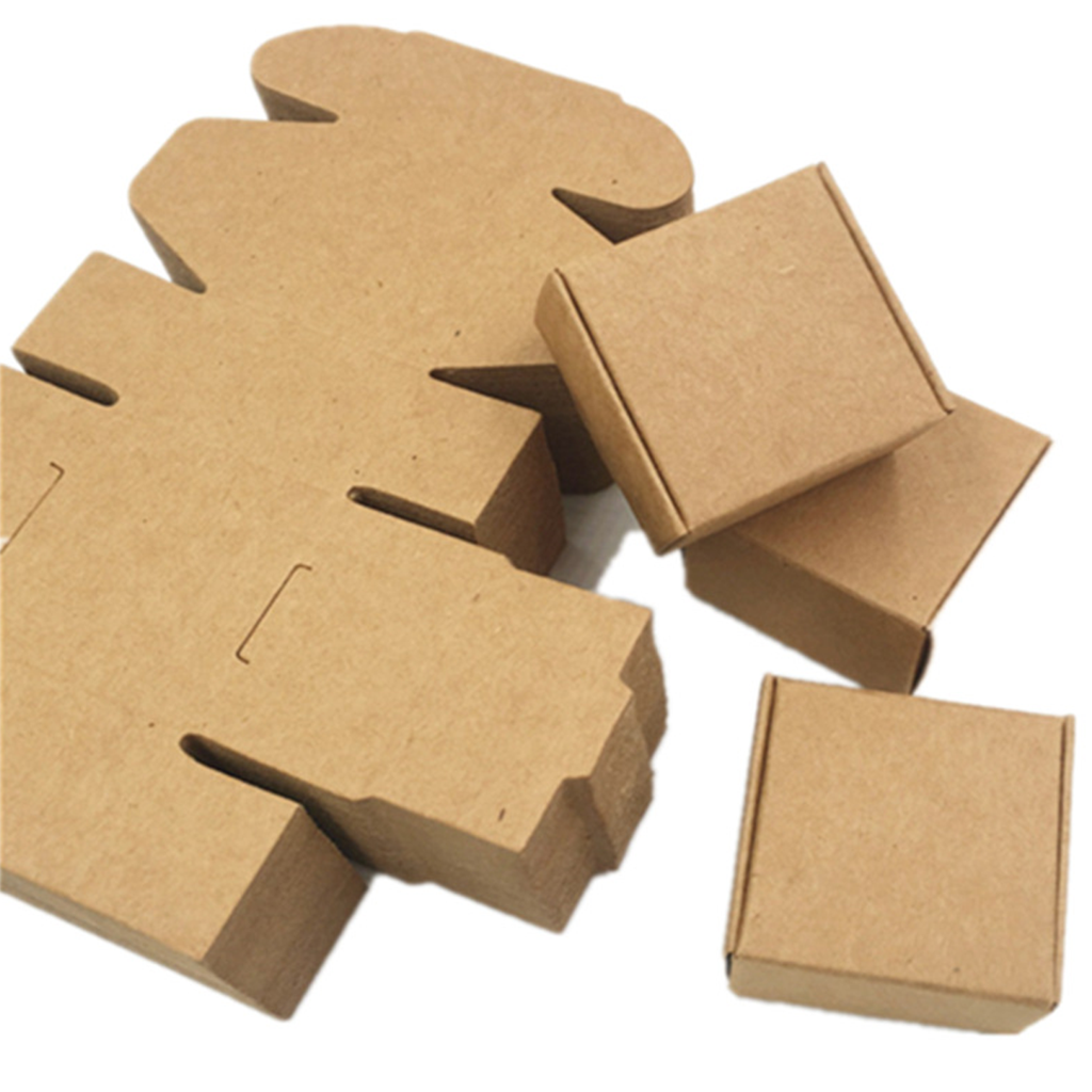 Paper Box With Rope 100Pc Pack Kraft Paper Box with Rope Handle 17x17x10Cm - Willow ...