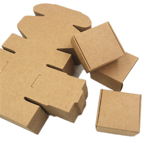 100Pc Pack Kraft Paper Box with Rope Handle 17x17x10Cm - Willow