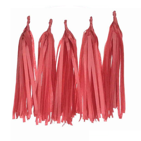 25Pcs/Lot 5 Mixed Random Colour Diy Tissue Paper Tassel Garland For Kids  Birthday Party