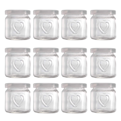 12Pcs Yogurt Jelly Jar Ideal for Jam, Honey, Wedding Favors, Shower Favors, Baby Foods (100ml ) - Willow