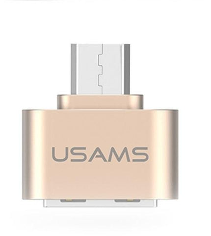 USAMS Micro USB OTG Adapter Android Smartphones, Tablets , Keyboards,  Mouse, U-Disk, PSP - Golden