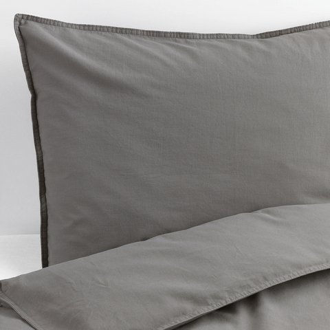 Quilt cover and pillowcase, Grey, 150x200/50x80 cm - ANGSLILJA