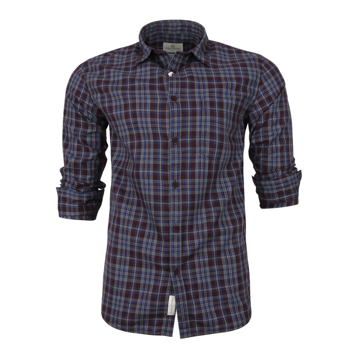 Men's Casual Shirt Long Sleeve 348092 Purple  - Marco Donateli