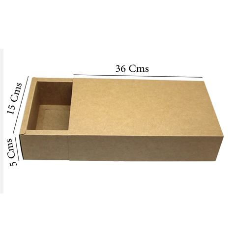 12Pcs BROWN Drawer Gift Boxes Kraft Brown Packaging Boxes Party Giveaway Box - 36x16x5cm - Willow