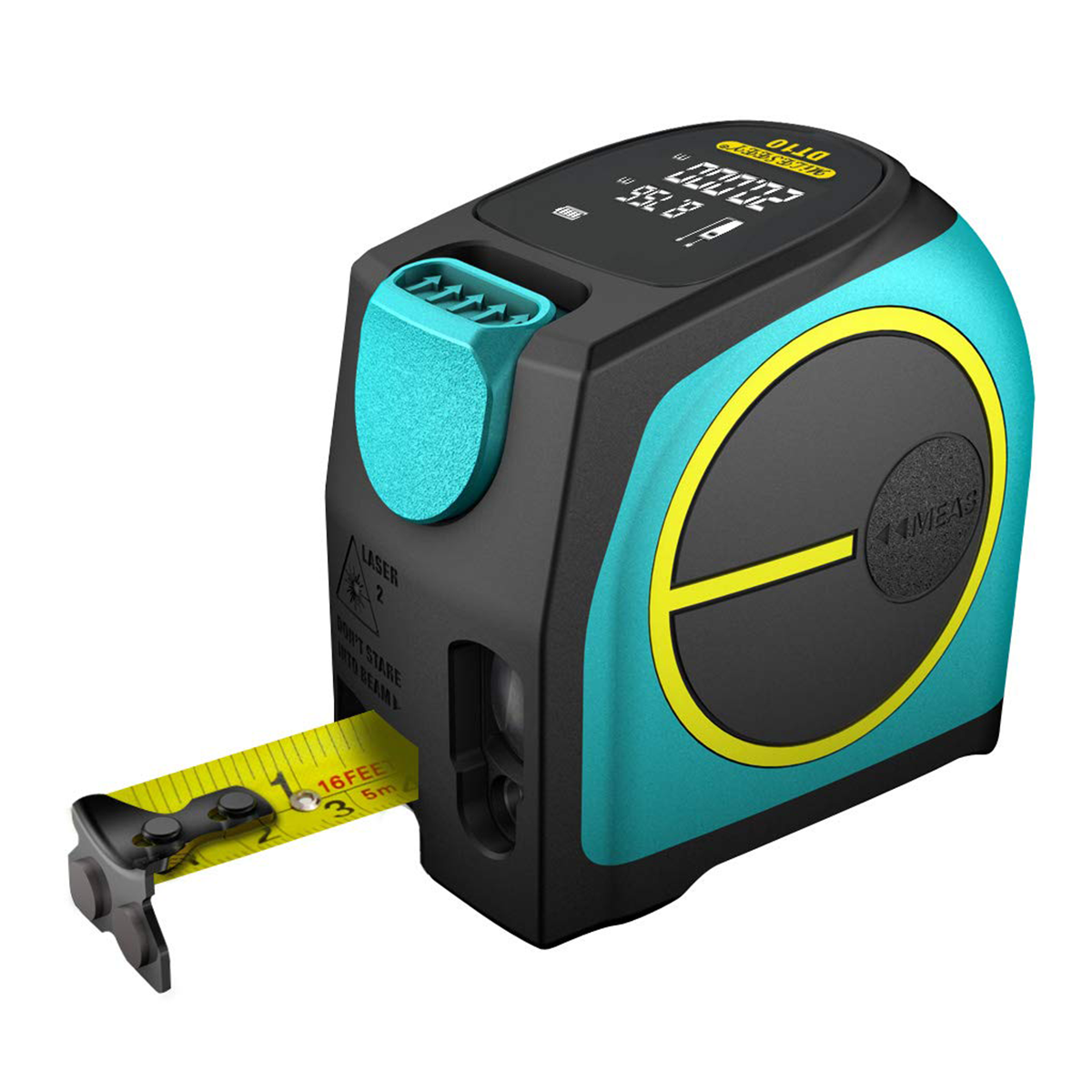 2-In-1 Digital Laser Distance Meter Measuring Tape Blue/Black - MILESEEY
