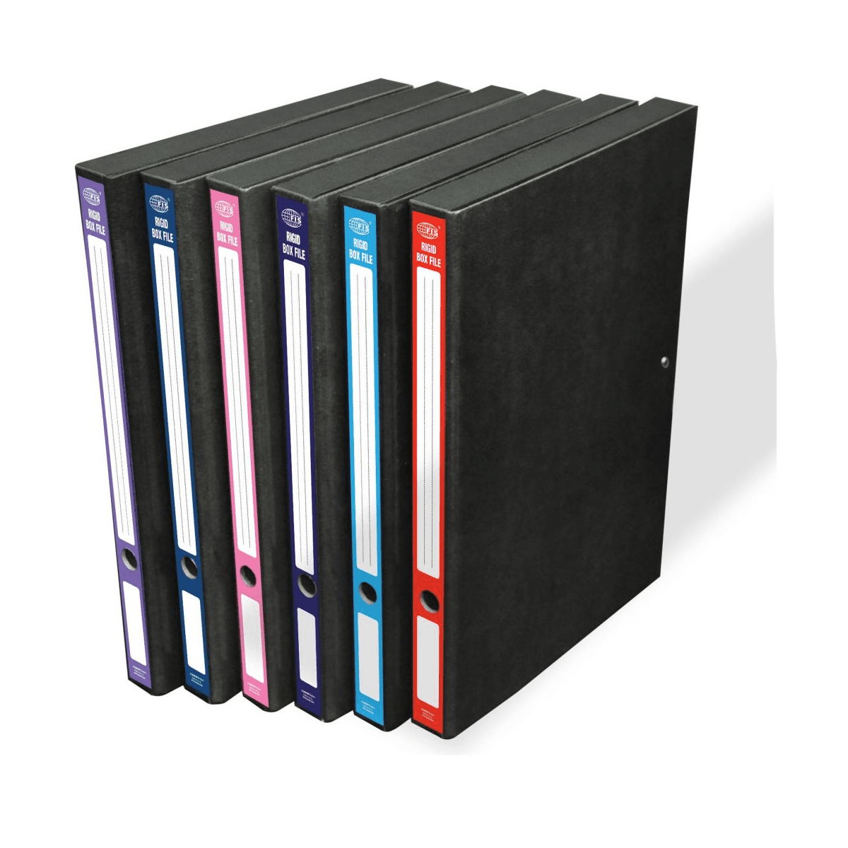 Rigid Box Files with Wire Clip Assorted Colors Set of 6 Pieces, 212mm ...