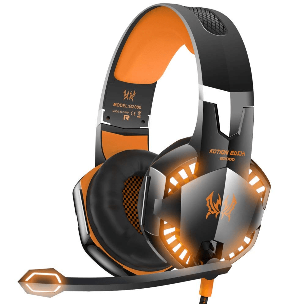 KOTION EACH G2000 Stereo Gaming Headset for Xbox one PS4 PC with Noise Cancelling Mic Orange