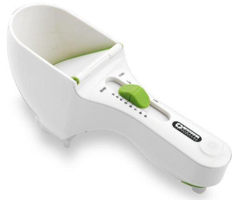 Dalla Piazza NuScup Adjustable Measuring Scoop White & Green - SquareDubai