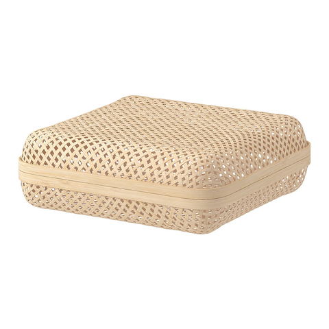 Box with lid, natural, 30x30x10 cm - SMARRA