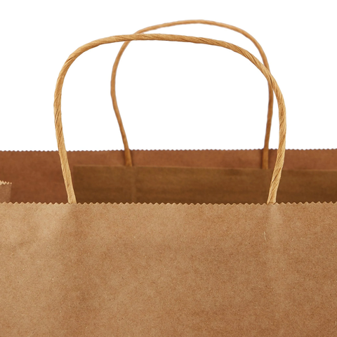 Large Square Kraft Paper Bags With Twisted Rope Handles 35x35x35 Cms - (12 Pc Pack ) - WILLOW