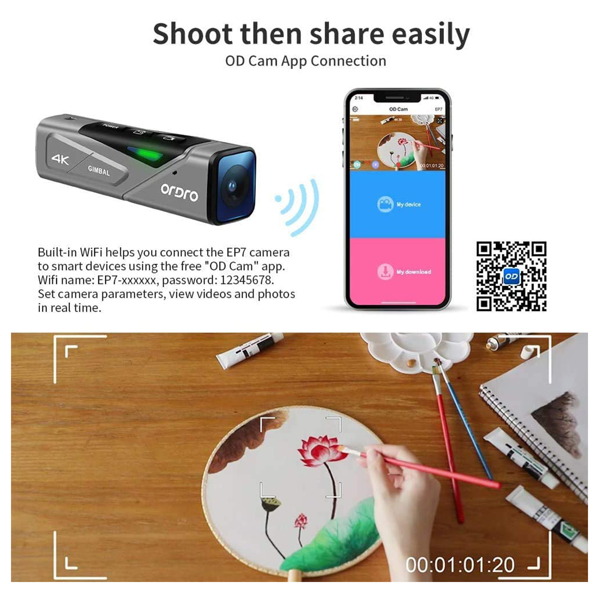 ORDRO EP7 Head Wearable 4K Gimbal Anti-shake Video Camera – Emaratshop