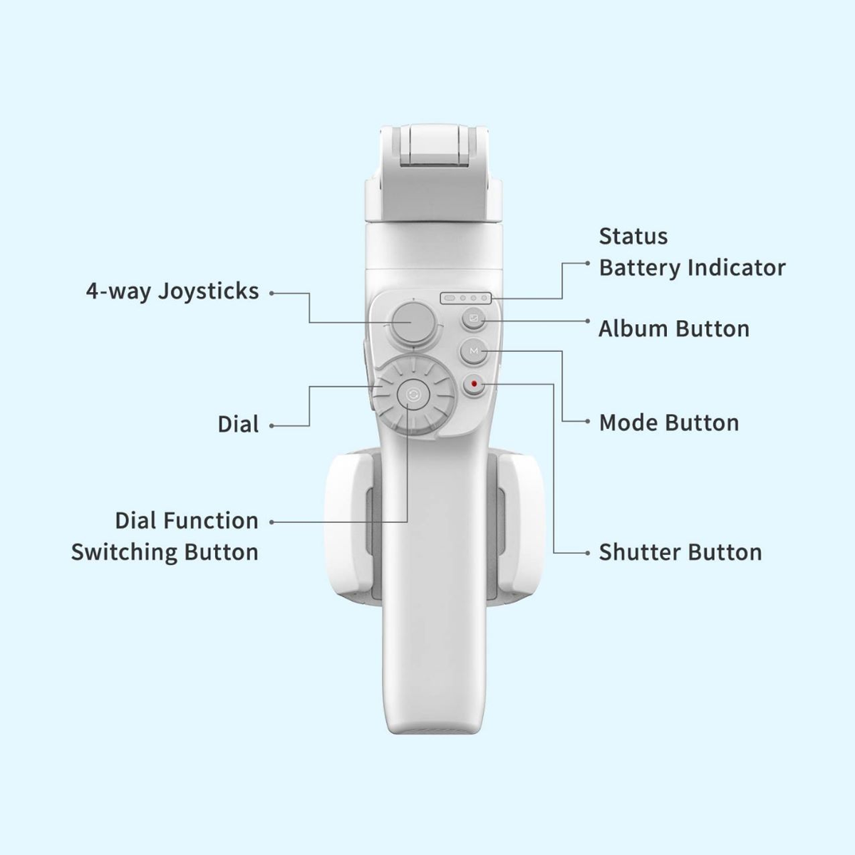 FeiyuTech Vimble 3 3-Axis Gimbal Stabilizer for Smartphone, with Built-In Extension Rod