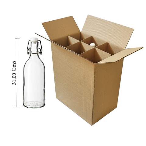 6 Bottle Packaging Carton 32.5x27x18.00 Cms, – (10Pc Pack) - Willow