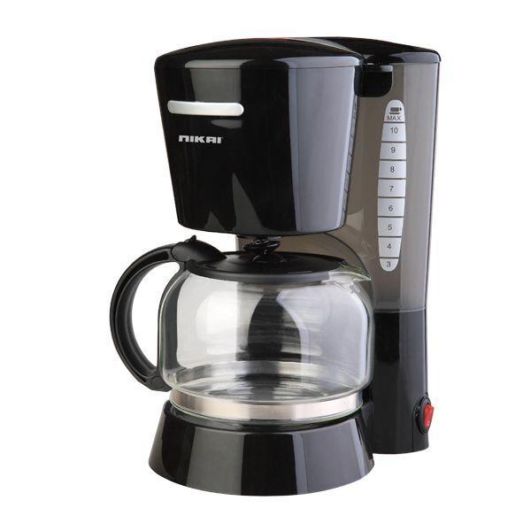 Nikai 670-800 Watts Coffee Maker - Black, NCM1210