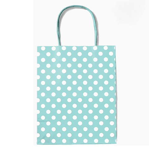 Purple Polka DOT Biodegradable, Food Safe Ink & Paper, Premium Quality  Kraft Bag 21x15x8cm (12 Pc Pack)