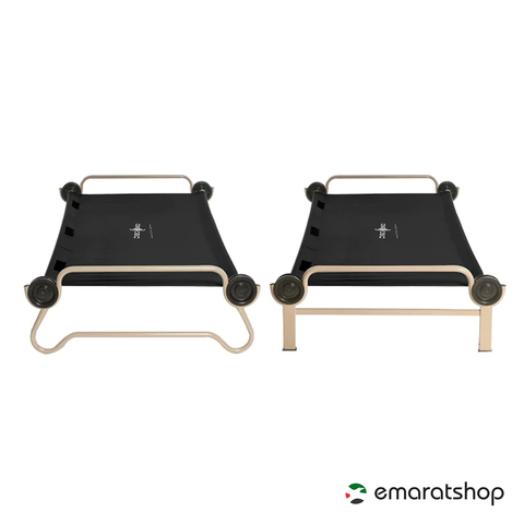 Disc-O-Bed XL with Organizers Includes Height Extension & Foot Pads - Black