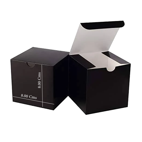 Black Cardboard Gift Boxes for Gifts and favors 350gsm 7x7x7 (25Pc Pack) - Willow