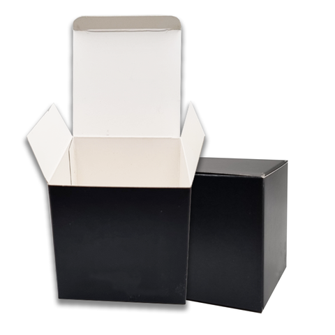 Black Cardboard Gift Boxes for Gifts and favors 350gsm 7x7x7 (25Pc Pack) - Willow