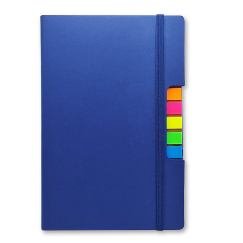 PU Covered Notebook With Sticky Note - Red