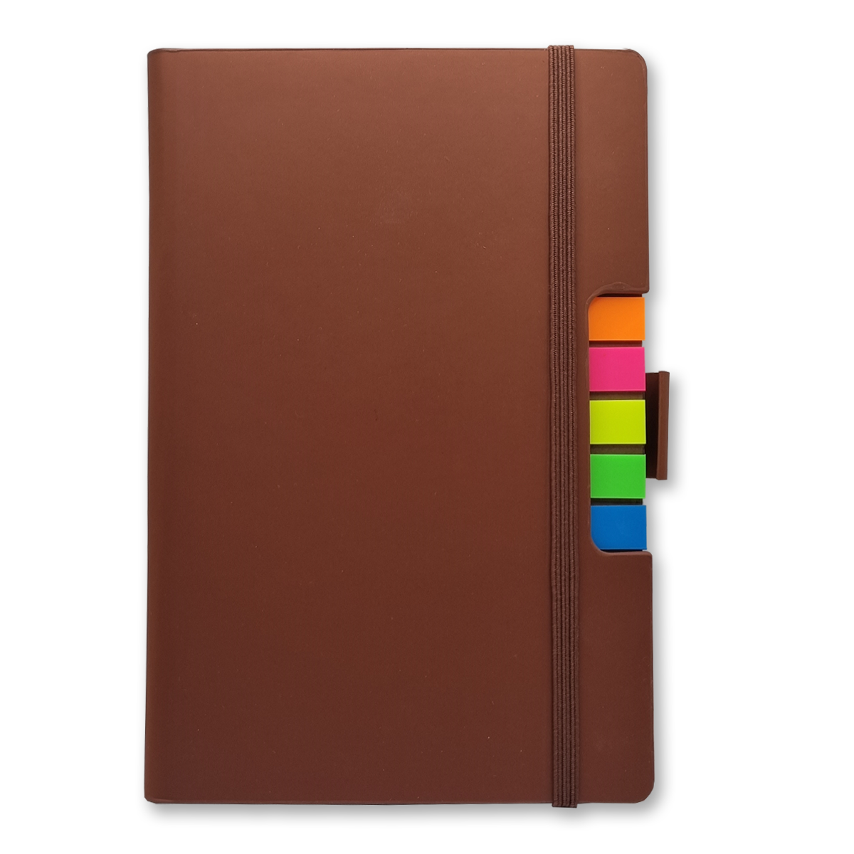 PU Covered Notebook With Sticky Note - Light Brown – Emaratshop