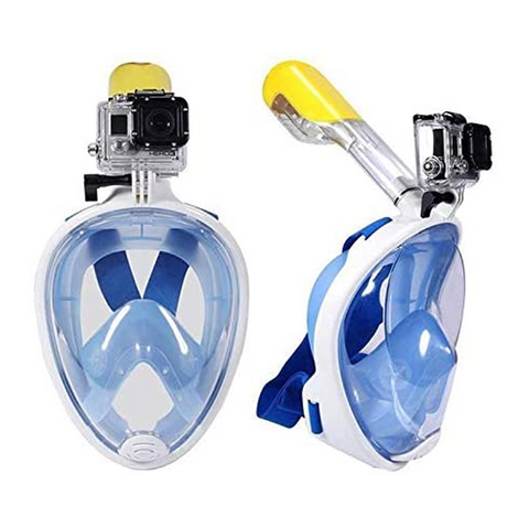 Anti fog Detachable dry Snorkeling Full Face Mask set Scuba Diving mask - Mint