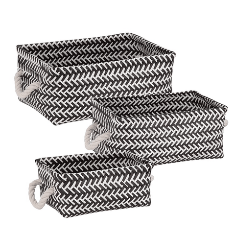 Honey-Can-Do Zigzag Nesting Baskets (3 pc., Black)