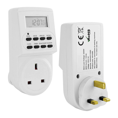 Digital Timer Plug Switch 12 / 24 Hour 7 Day Socket