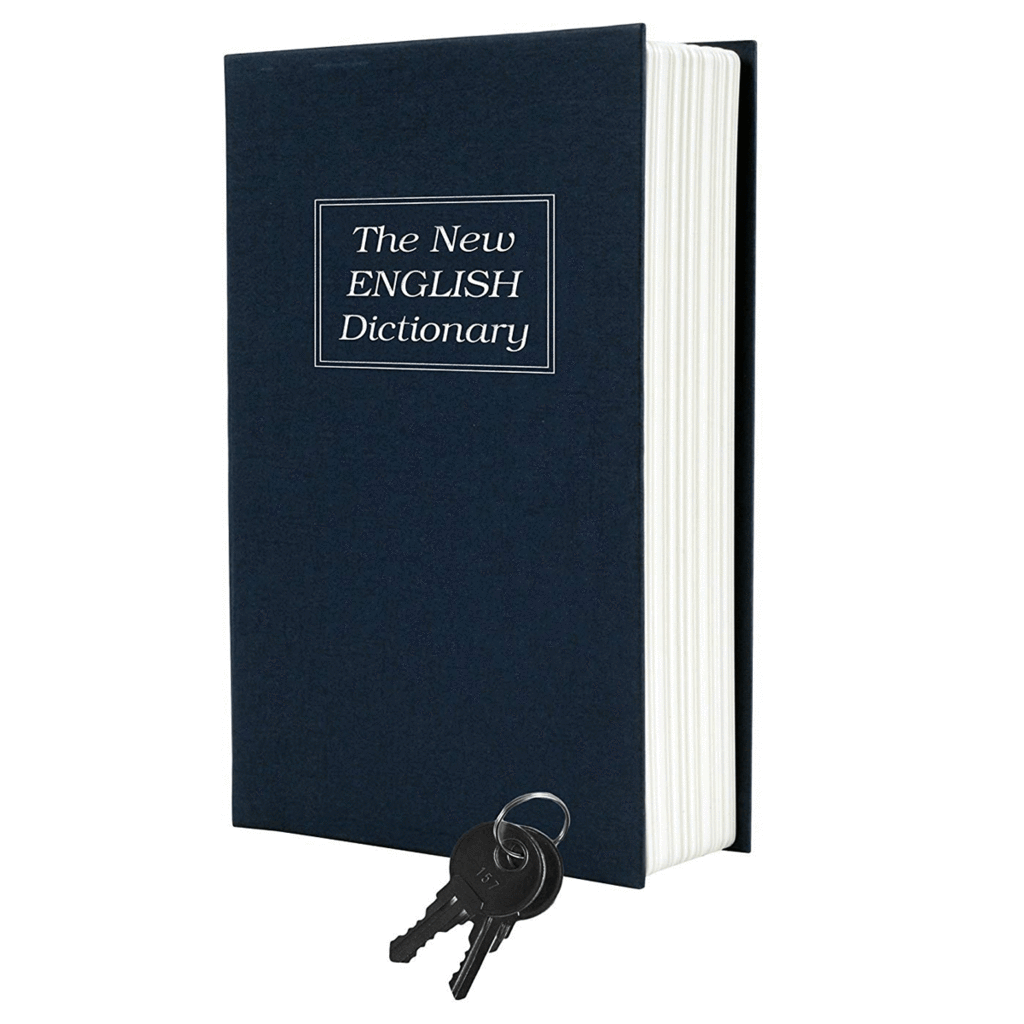 Dictionary Book Safe Security Cash Money Box with key lock - Flag