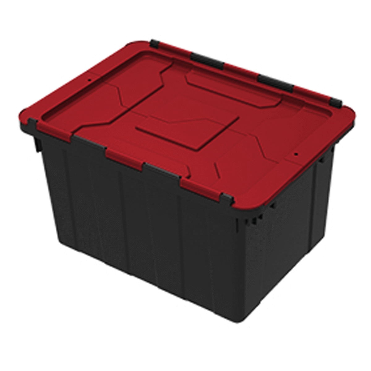 Hinged Industrial Tote with Lid 45.4 Ltr