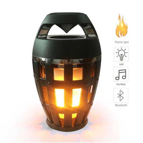 Bluetooth Speaker Portable Wireless Bluetooth Loudspeaker with LED Flame Light