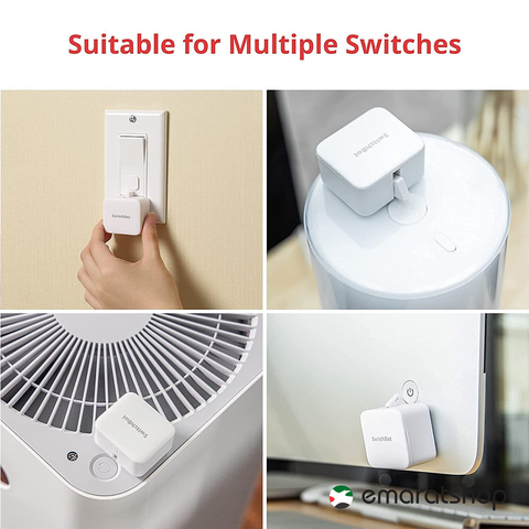 SwitchBot, voice or app-controlled device that mechanically turns any rocker switch  on/off