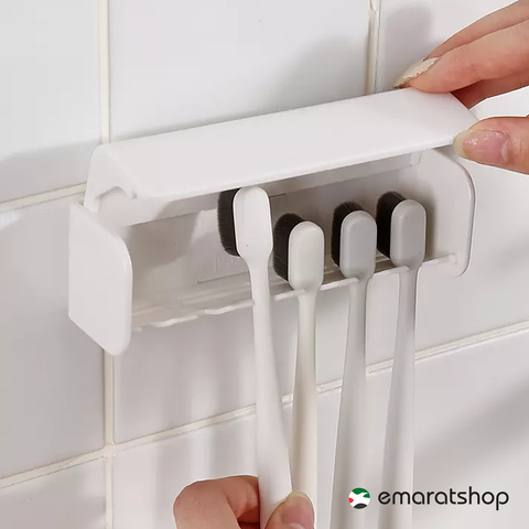 Self Adhesive Six Toothbrush Holder For Family - SJIAYP