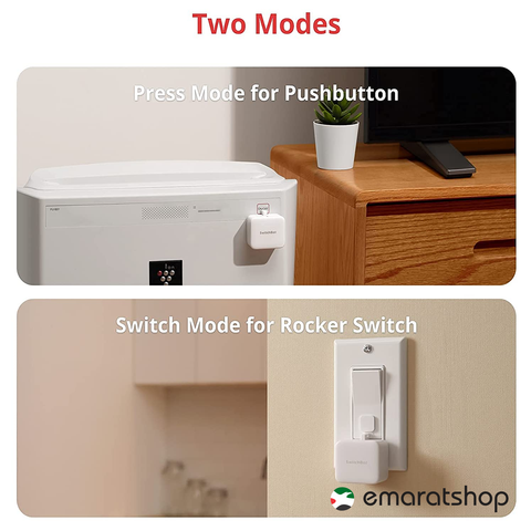 SwitchBot, voice or app-controlled device that mechanically turns any rocker switch  on/off