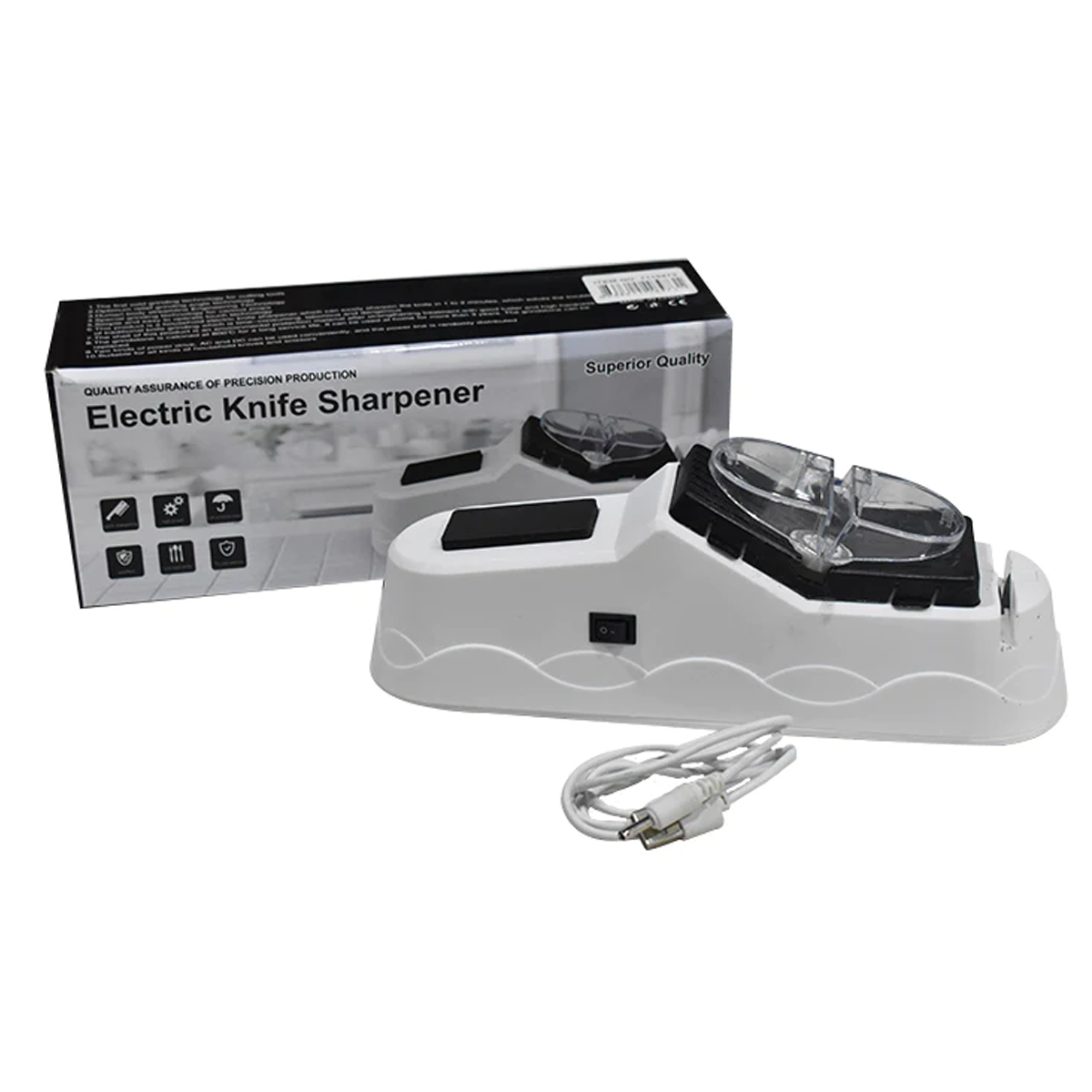 Electric Knife Sharpener with Protective Cover
