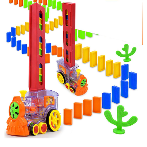 Little Angel Kids Toys Electric Domino Train