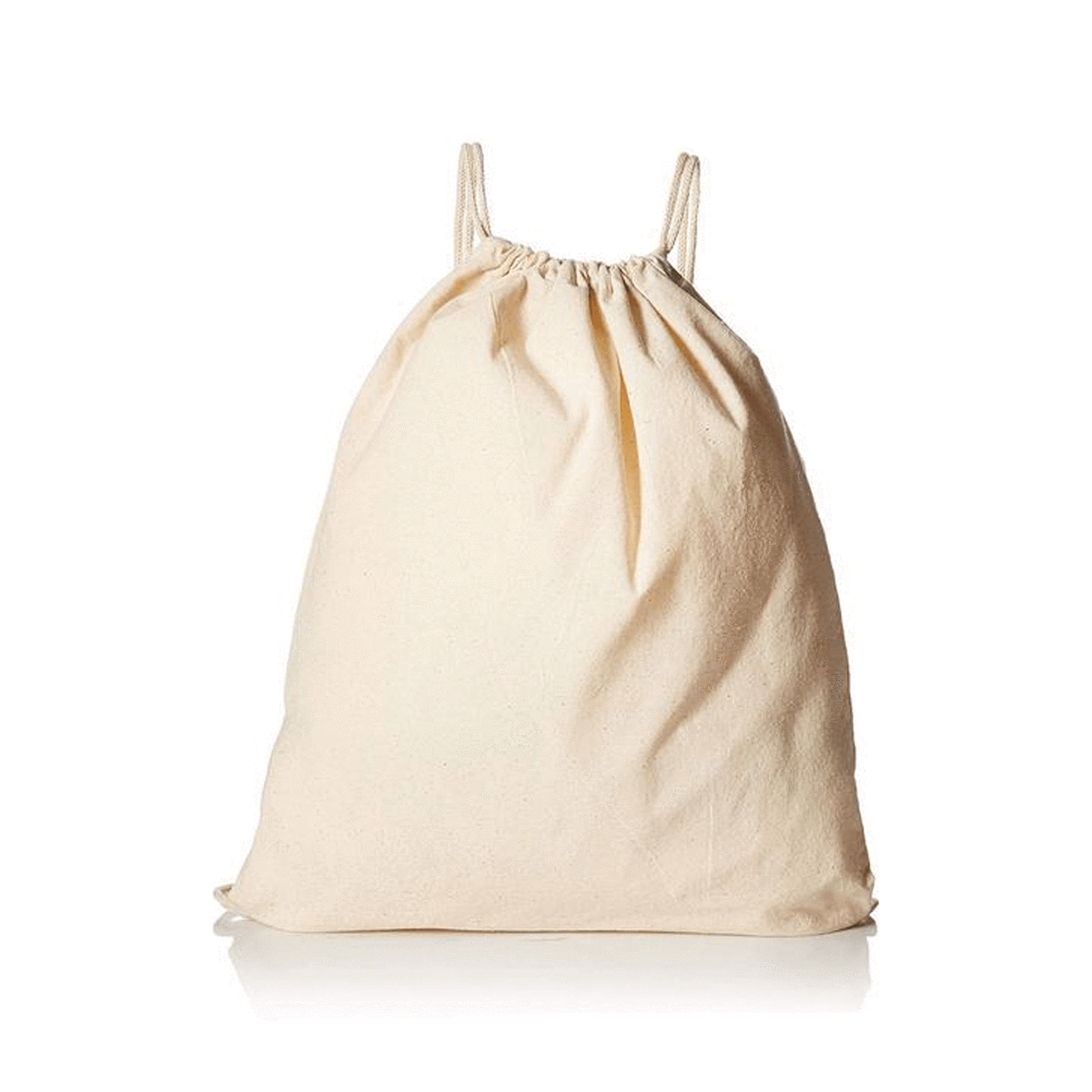 Durable Cotton Drawstring Tote Bags (Natural) - SquareDubai