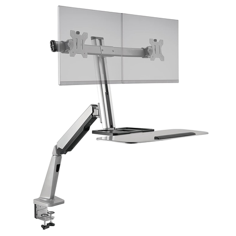Olmec Computer Inside SH-S02C02 Dual Screen Premium Gas Spring Computer Desk-top Mount - Olm ...