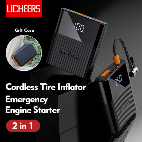 Licheers LC-302 Cordless Tire Inflator Car Emergency Engine Starter 8800mah Power Bank