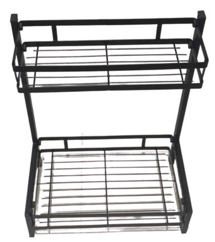 2-level Multi-Function Storage Rack - Black - MJ4032