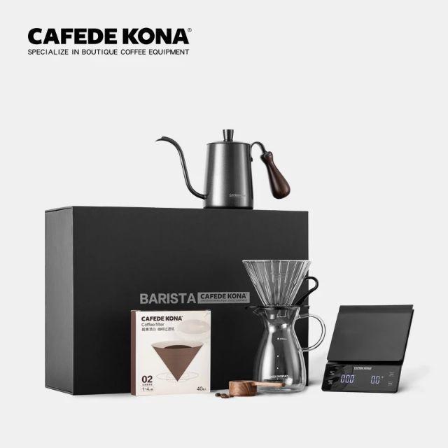 Cafede Kona Barista Pour Over Coffee Gift Set (6Pcs Set)