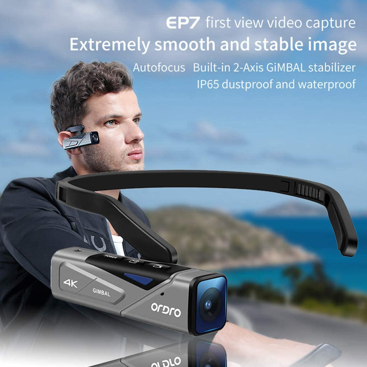 ORDRO EP7 Head Wearable 4K Gimbal Anti shake Video Camera Emaratshop