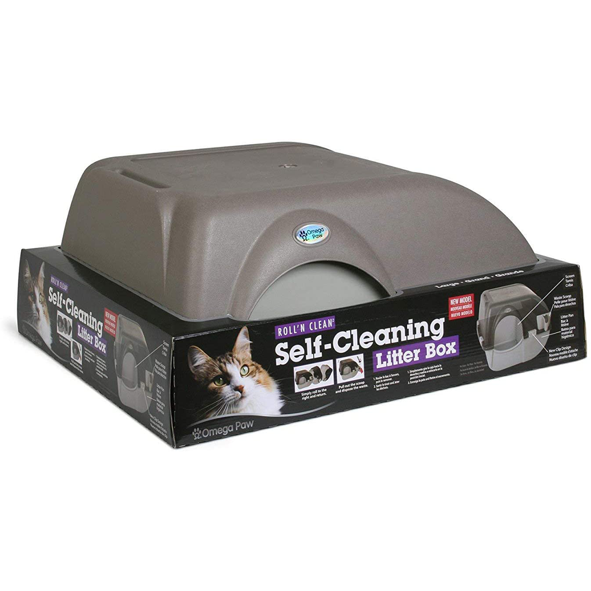 Omega self sales cleaning litter box