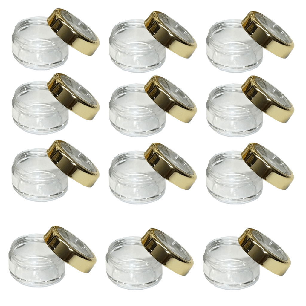 Empty Beauty Lip Balm Containers -10 Gram Gold Lid 24 Pcs