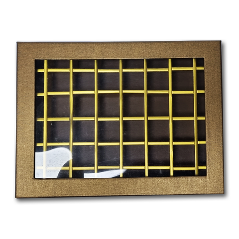 48 Cavity Empty Treat Boxes with Window and Dividers For Chocolates and Candy - (31x23x4 Cms) Pack of 6 Yellow - Willow