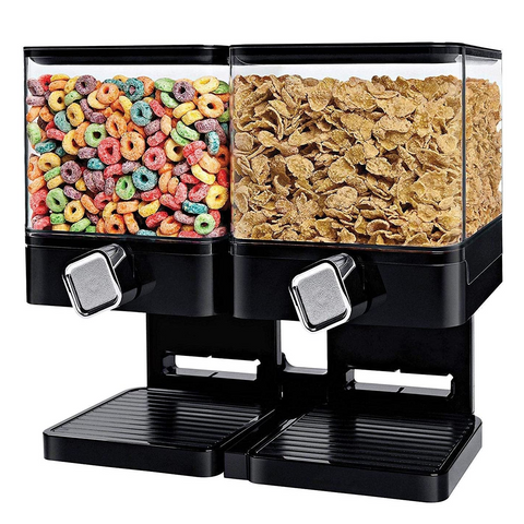 Dry Food Snack Container Kitchen Canister Black,Cereal Dispenser