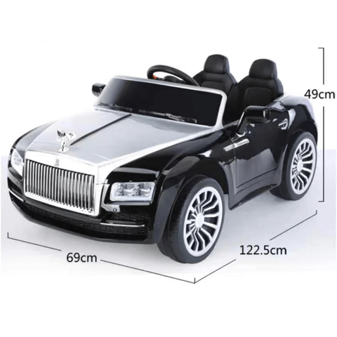 Emma Rolls Royce Rechargeable Ride On Car For Kids & Toddlers With Remote Control - Black