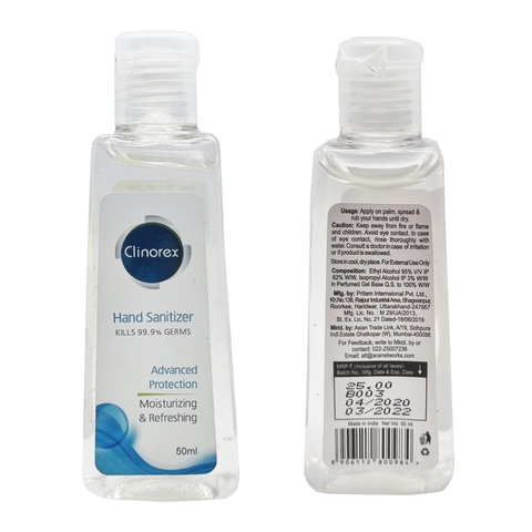 Clinorex Hand Sanitizer 50ml (6Pc Pack)