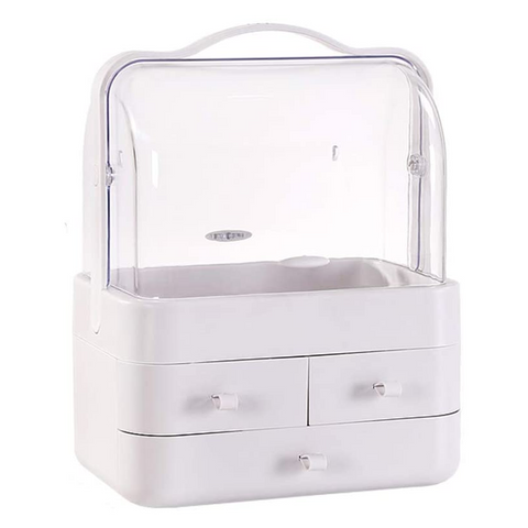 Cosmetic Organizer with Cover & Dust-Proof Storage Box